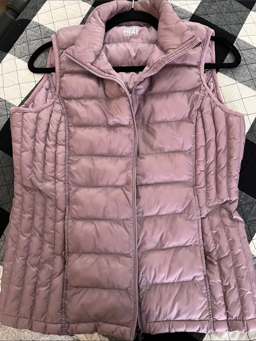 32 Degrees Women's Light Mauve Quilted Puffer Vest